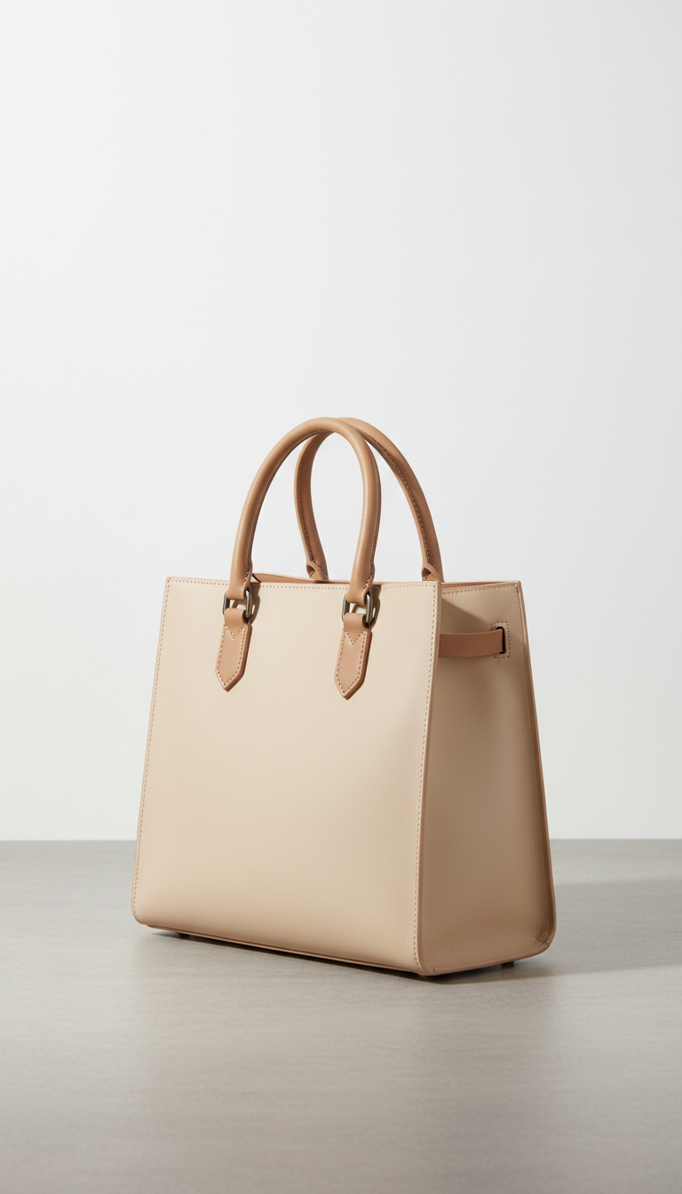 Borsa tote strutturata in pelle pieno fiore