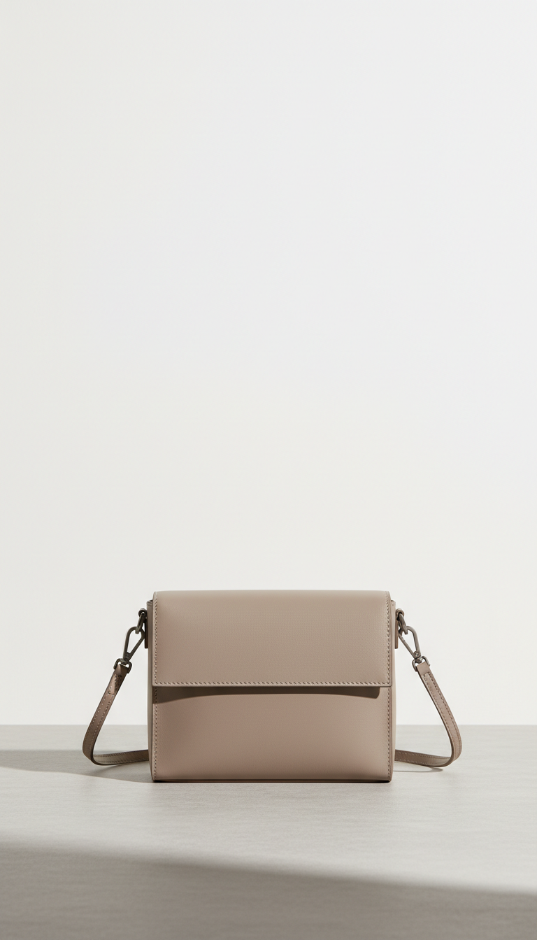 Borsa a tracolla minimalista con hardware opaco
